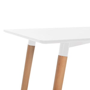 ΤΡΑΠΕΖΙ MINIMAL HM8581.01 ΛΕΥΚΟ MDF-ΠΟΔΙΑ ΟΞΙΑ ΣΕ ΦΥΣΙΚΟ ΧΡΩΜΑ- 120Χ60X74Υεκ. - Pakobazaar