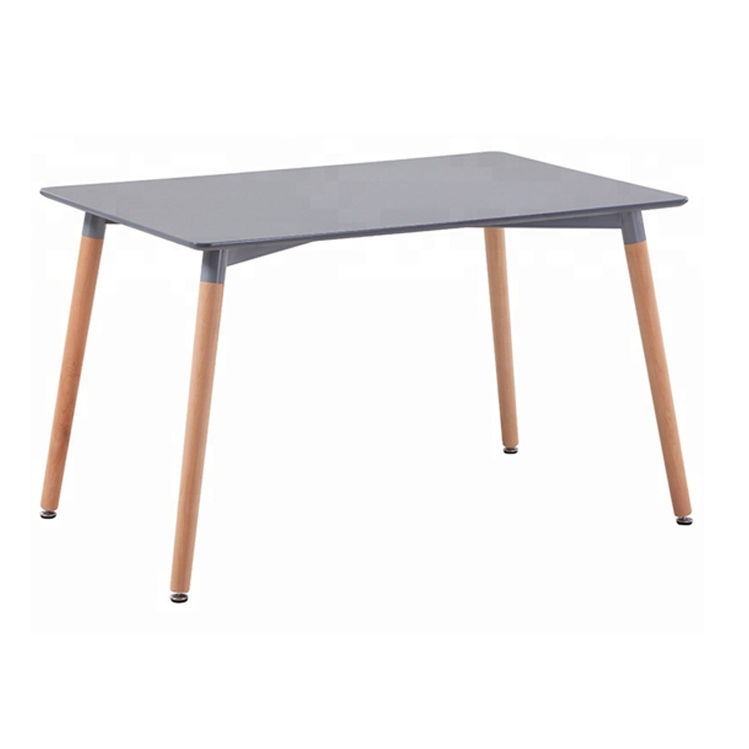 ΤΡΑΠΕΖΙ HM8697.10 MINIMAL, γκρι MDF, ξύλινα πόδια οξιά, 160Χ90X74,5Υ εκ - Pakobazaar
