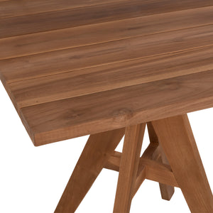 ΤΡΑΠΕΖΙ LEO HM9622.11 ΤΕΤΡΑΓΩΝΟ ΜΑΣΙΦ ΞΥΛΟ ΤΕΑΚ 80X80x75Υεκ. - Pakobazaar