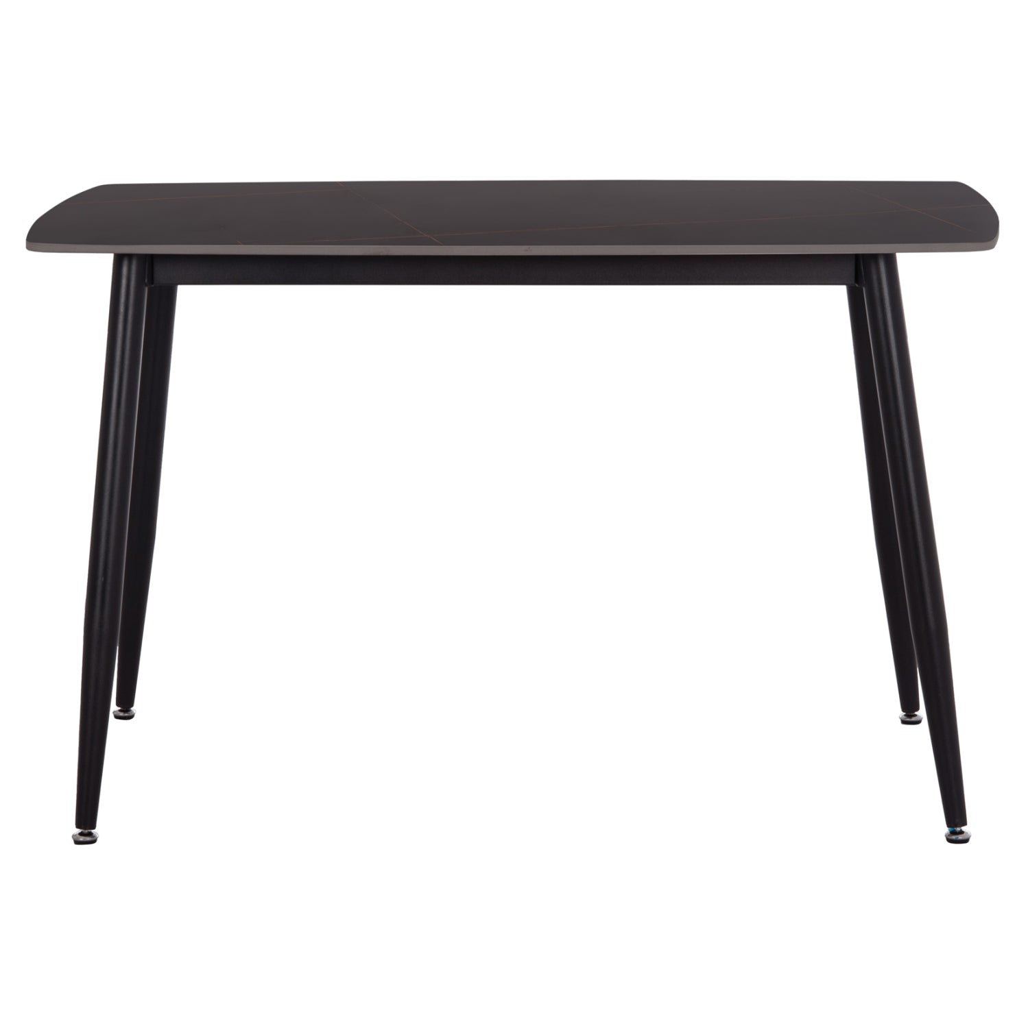 ΤΡΑΠΕΖΙ RAVEN HM9854.02 ΚΕΡΑΜΙΚΟ TOP ΜΑΥΡΟ ΜΑΡΜΑΡΟ-ΜΑΥΡΟ ΜΕΤΑΛΛΟ 120x70x73Υεκ. - Pakobazaar