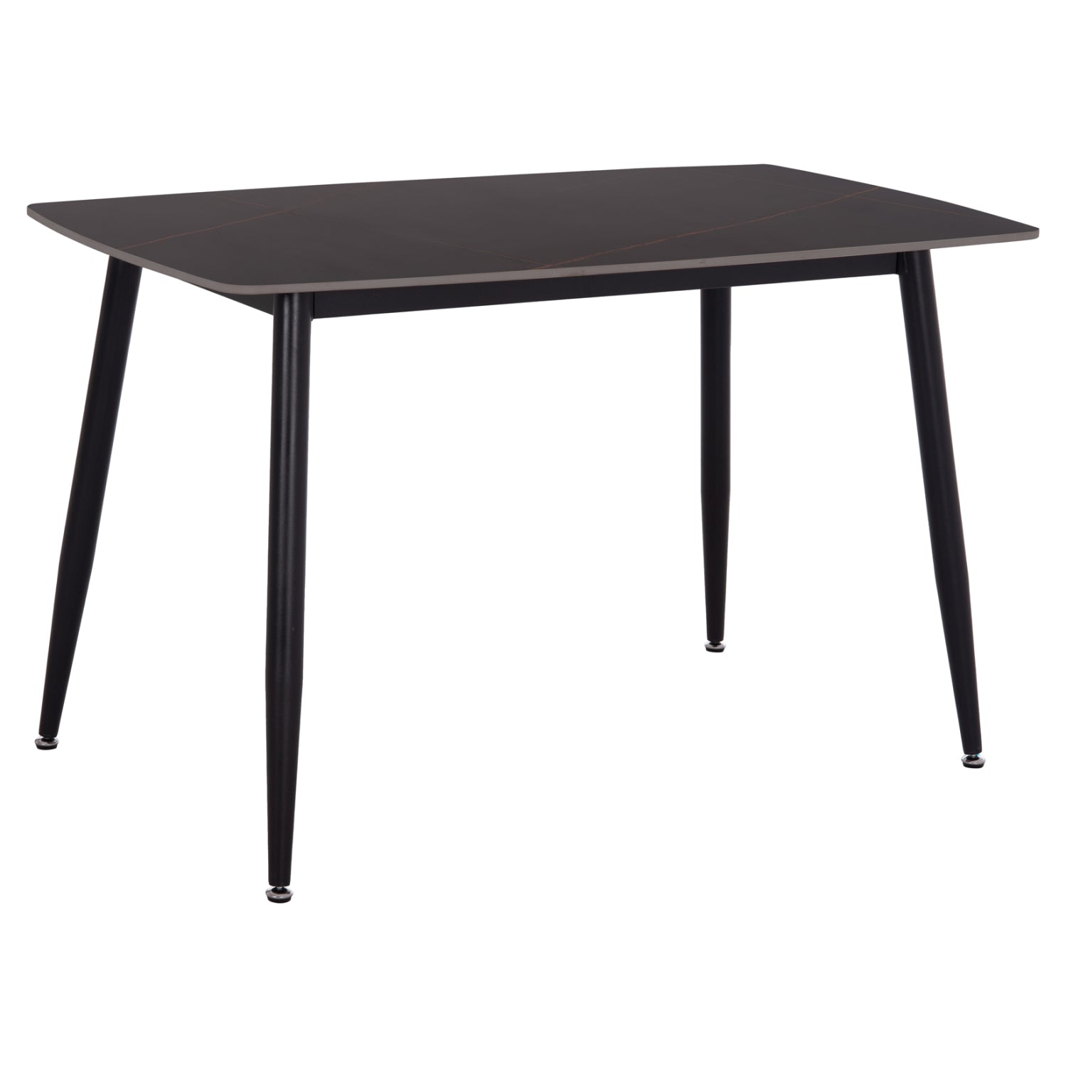 ΤΡΑΠΕΖΙ RAVEN HM9854.02 ΚΕΡΑΜΙΚΟ TOP ΜΑΥΡΟ ΜΑΡΜΑΡΟ-ΜΑΥΡΟ ΜΕΤΑΛΛΟ 120x70x73Υεκ. - Pakobazaar