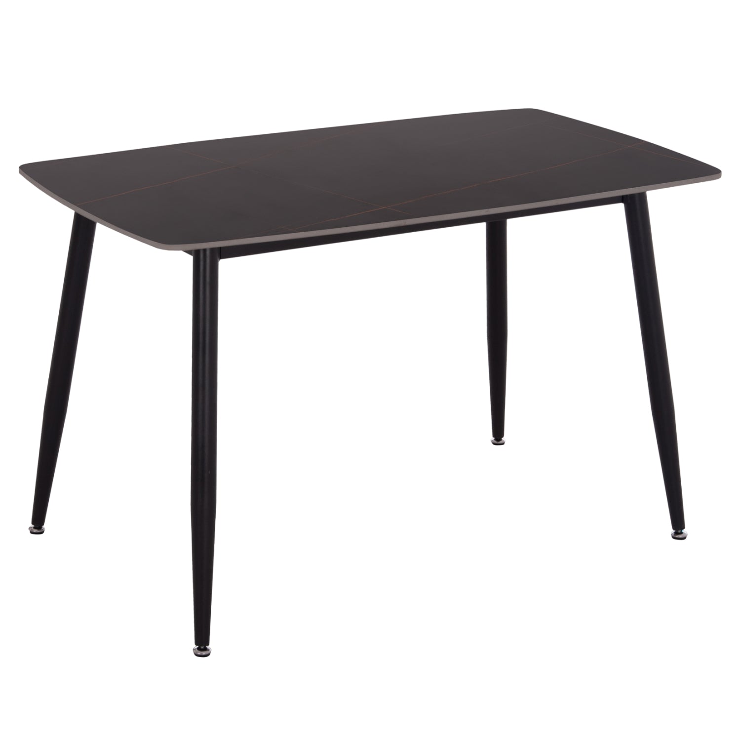 ΤΡΑΠΕΖΙ RAVEN HM9854.02 ΚΕΡΑΜΙΚΟ TOP ΜΑΥΡΟ ΜΑΡΜΑΡΟ-ΜΑΥΡΟ ΜΕΤΑΛΛΟ 120x70x73Υεκ. - Pakobazaar