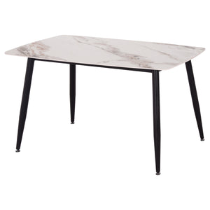 ΤΡΑΠΕΖΙ RAVEN HM9854.04 ΚΕΡΑΜΙΚΟ TOP ΜΕ ΟΨΗ ΜΑΡΜΑΡΟΥ τ.CALACATTA 120x70x73Υεκ. - Pakobazaar