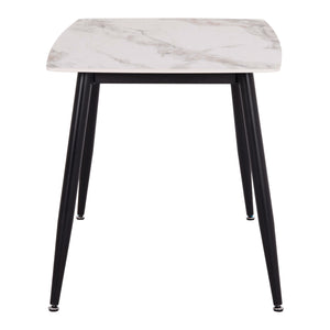 ΤΡΑΠΕΖΙ RAVEN HM9854.04 ΚΕΡΑΜΙΚΟ TOP ΜΕ ΟΨΗ ΜΑΡΜΑΡΟΥ τ.CALACATTA 120x70x73Υεκ. - Pakobazaar