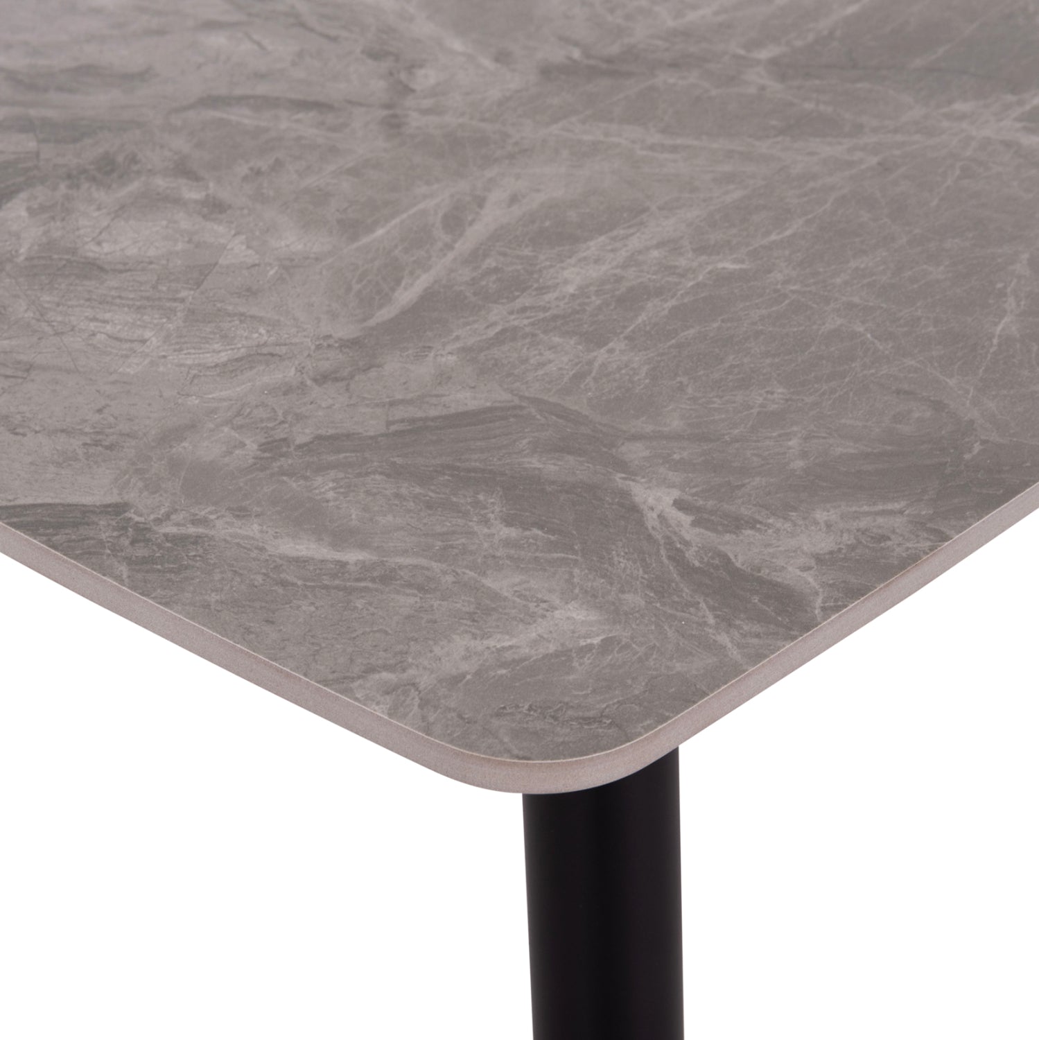 ΤΡΑΠΕΖΙ RAVEN HM9854.13 ΚΕΡΑΜΙΚΟ TOP ΓΚΡΙ ΜΑΡΜΑΡΟ-ΜΑΥΡΟ ΜΕΤΑΛΛΟ 120x70x73Υεκ. - Pakobazaar