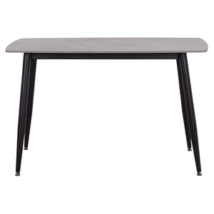 ΤΡΑΠΕΖΙ RAVEN HM9854.13 ΚΕΡΑΜΙΚΟ TOP ΓΚΡΙ ΜΑΡΜΑΡΟ-ΜΑΥΡΟ ΜΕΤΑΛΛΟ 120x70x73Υεκ. - Pakobazaar