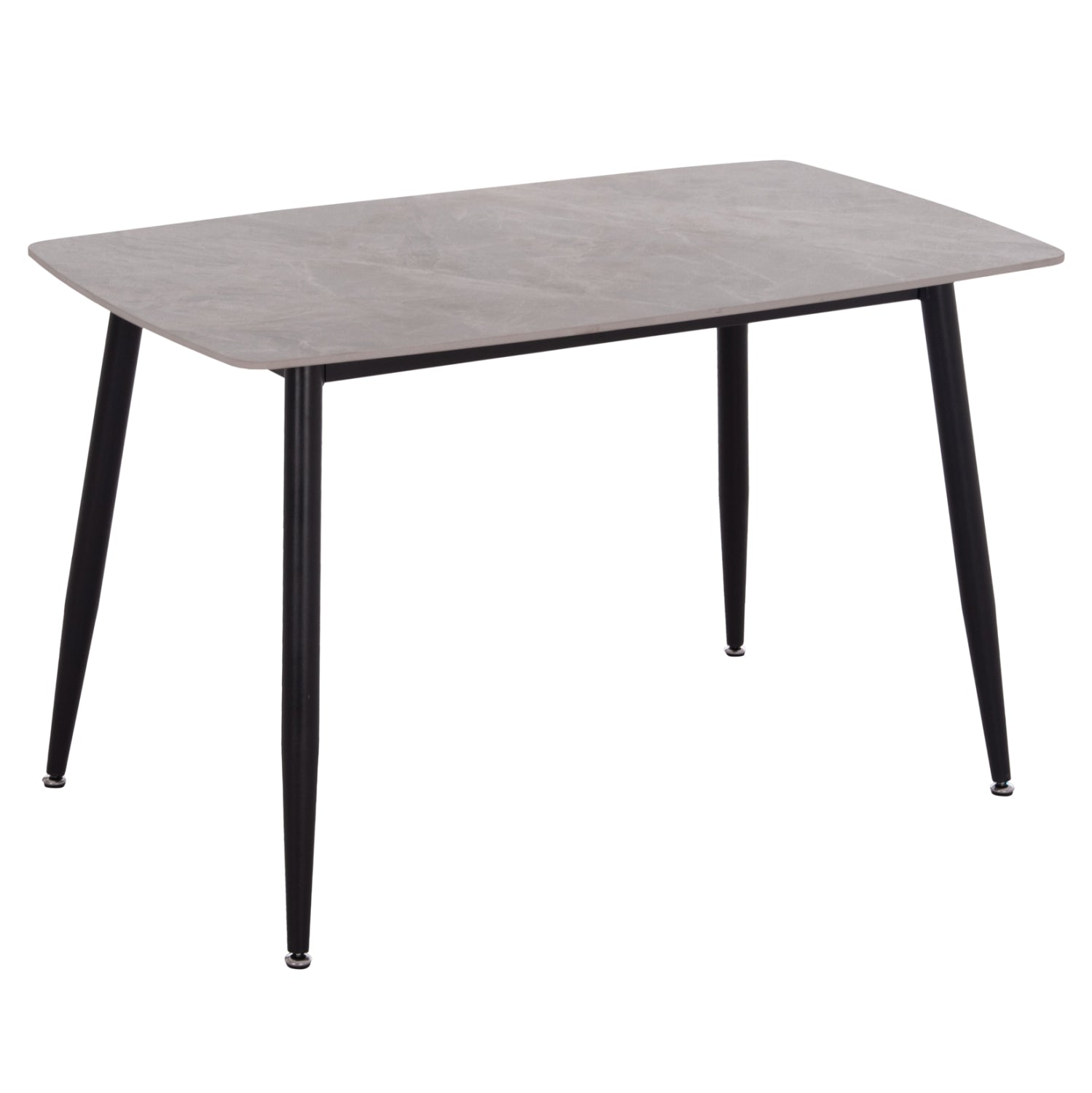 ΤΡΑΠΕΖΙ RAVEN HM9854.13 ΚΕΡΑΜΙΚΟ TOP ΓΚΡΙ ΜΑΡΜΑΡΟ-ΜΑΥΡΟ ΜΕΤΑΛΛΟ 120x70x73Υεκ. - Pakobazaar