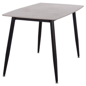 ΤΡΑΠΕΖΙ RAVEN HM9854.13 ΚΕΡΑΜΙΚΟ TOP ΓΚΡΙ ΜΑΡΜΑΡΟ-ΜΑΥΡΟ ΜΕΤΑΛΛΟ 120x70x73Υεκ. - Pakobazaar