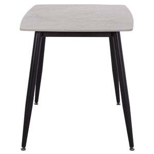 ΤΡΑΠΕΖΙ RAVEN HM9854.13 ΚΕΡΑΜΙΚΟ TOP ΓΚΡΙ ΜΑΡΜΑΡΟ-ΜΑΥΡΟ ΜΕΤΑΛΛΟ 120x70x73Υεκ. - Pakobazaar