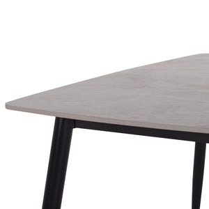 ΤΡΑΠΕΖΙ RAVEN HM9854.13 ΚΕΡΑΜΙΚΟ TOP ΓΚΡΙ ΜΑΡΜΑΡΟ-ΜΑΥΡΟ ΜΕΤΑΛΛΟ 120x70x73Υεκ. - Pakobazaar