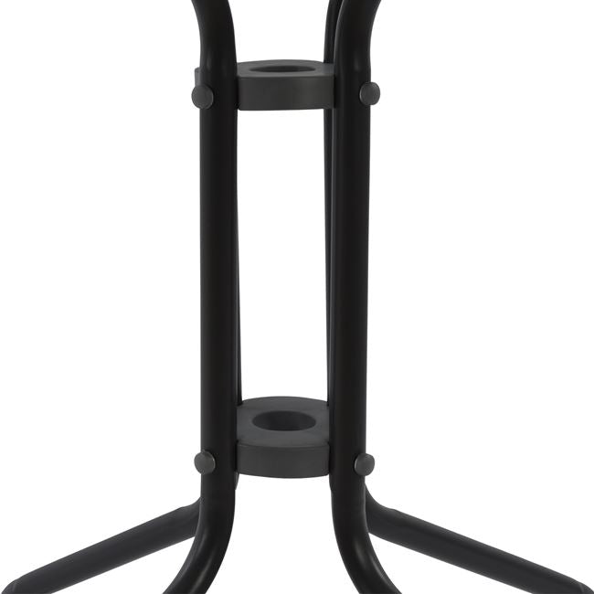 ΤΡΑΠΕΖΙ FIGO 60Χ60Χ72Υεκ. ΜΕΤΑΛΛΙΚΟ ΓΚΡΙ ΜΕ ΓΥΑΛΙΝΗ ΕΠΙΦΑΝΕΙΑ HM5035.01 - Pakobazaar