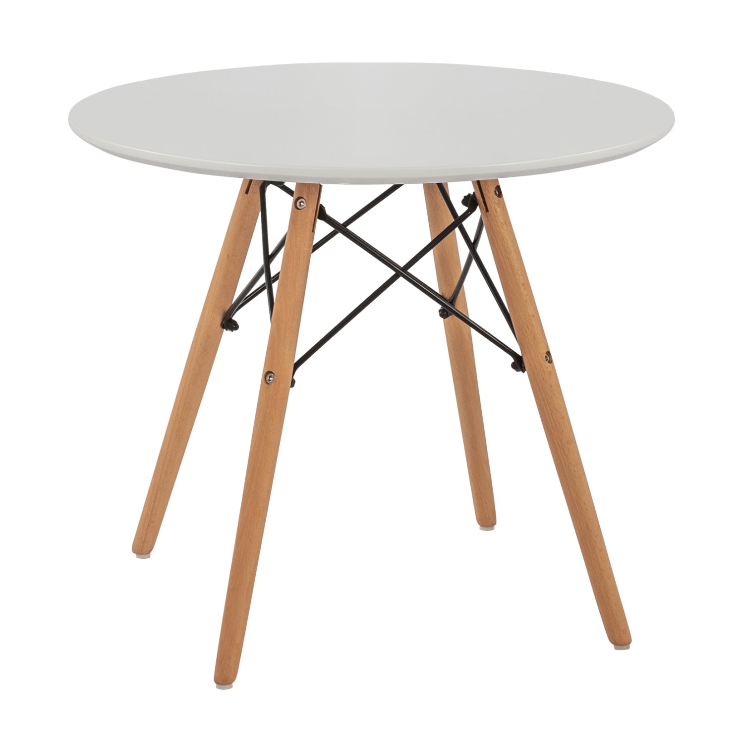 ΤΡΑΠΕΖΙ MINIMAL KID HM8451.01 ΣΤΡΟΓΓYΛΟ Φ60X51Υ ΛΕΥΚΟ - Pakobazaar