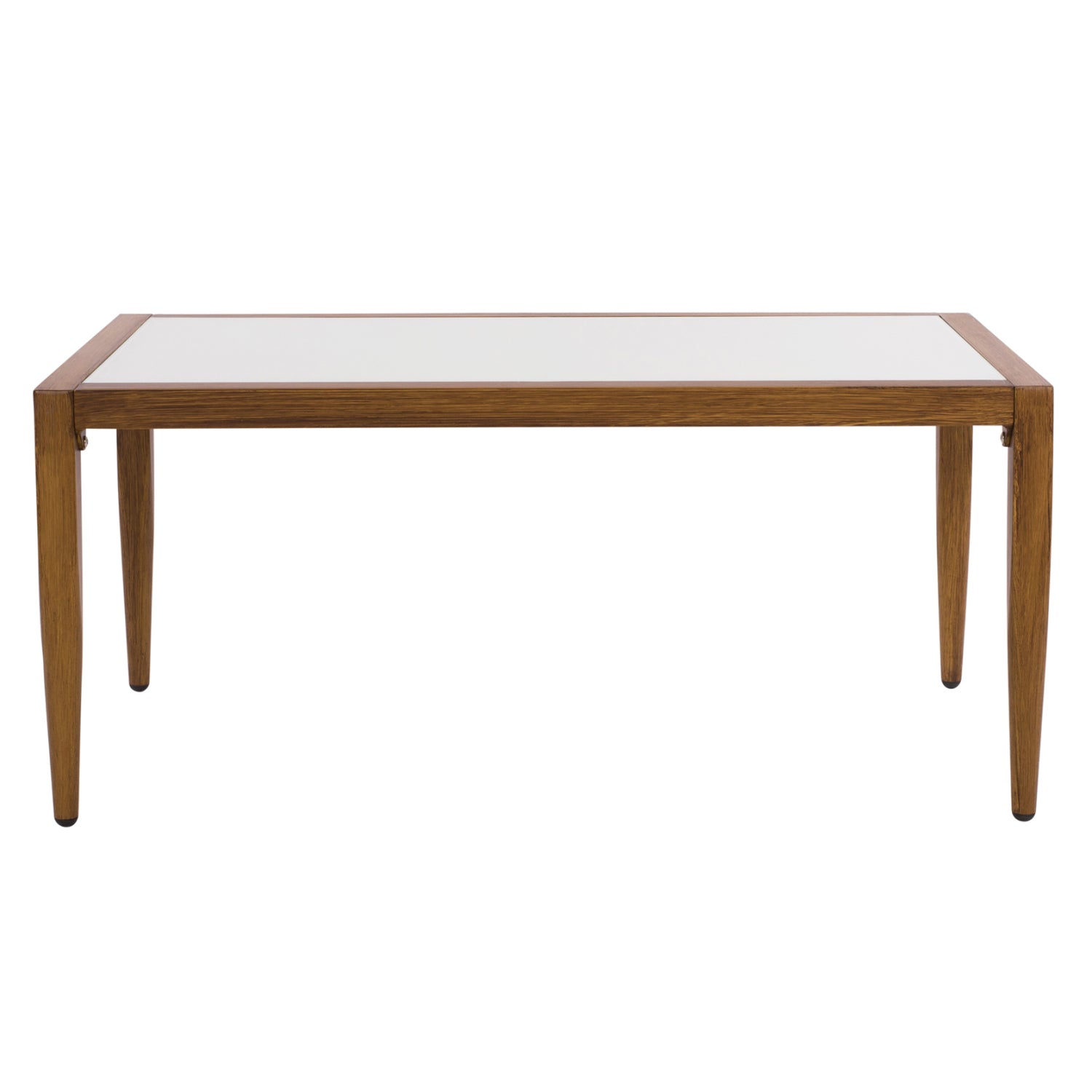 ΤΡΑΠΕΖΙ MEIR ΣΑΛΟΝΙΟΥ ΑΛΟΥΜΙΝΙΟΥ BAMBOO LOOK ΜΕ ΓΥΑΛΙ 100Χ58Χ46 HM5551.01 - Pakobazaar
