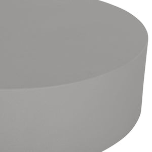 ΤΡΑΠΕΖΙ ΜΕΣΗΣ ΣΤΡΟΓΓΥΛΟ KYOKO HM6579.01 ΓΚΡΙ FIBER CEMENT Φ90x34Υεκ. - Pakobazaar
