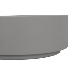 ΤΡΑΠΕΖΙ ΜΕΣΗΣ ΣΤΡΟΓΓΥΛΟ KYOKO HM6579.01 ΓΚΡΙ FIBER CEMENT Φ90x34Υεκ. - Pakobazaar