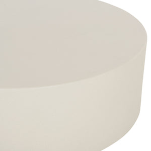 ΤΡΑΠΕΖΙ ΜΕΣΗΣ ΣΤΡΟΓΓΥΛΟ KYOKO HM6579.02 ΜΠΕΖ FIBER CEMENT Φ90x34Υεκ. - Pakobazaar