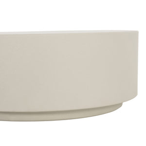 ΤΡΑΠΕΖΙ ΜΕΣΗΣ ΣΤΡΟΓΓΥΛΟ KYOKO HM6579.02 ΜΠΕΖ FIBER CEMENT Φ90x34Υεκ. - Pakobazaar