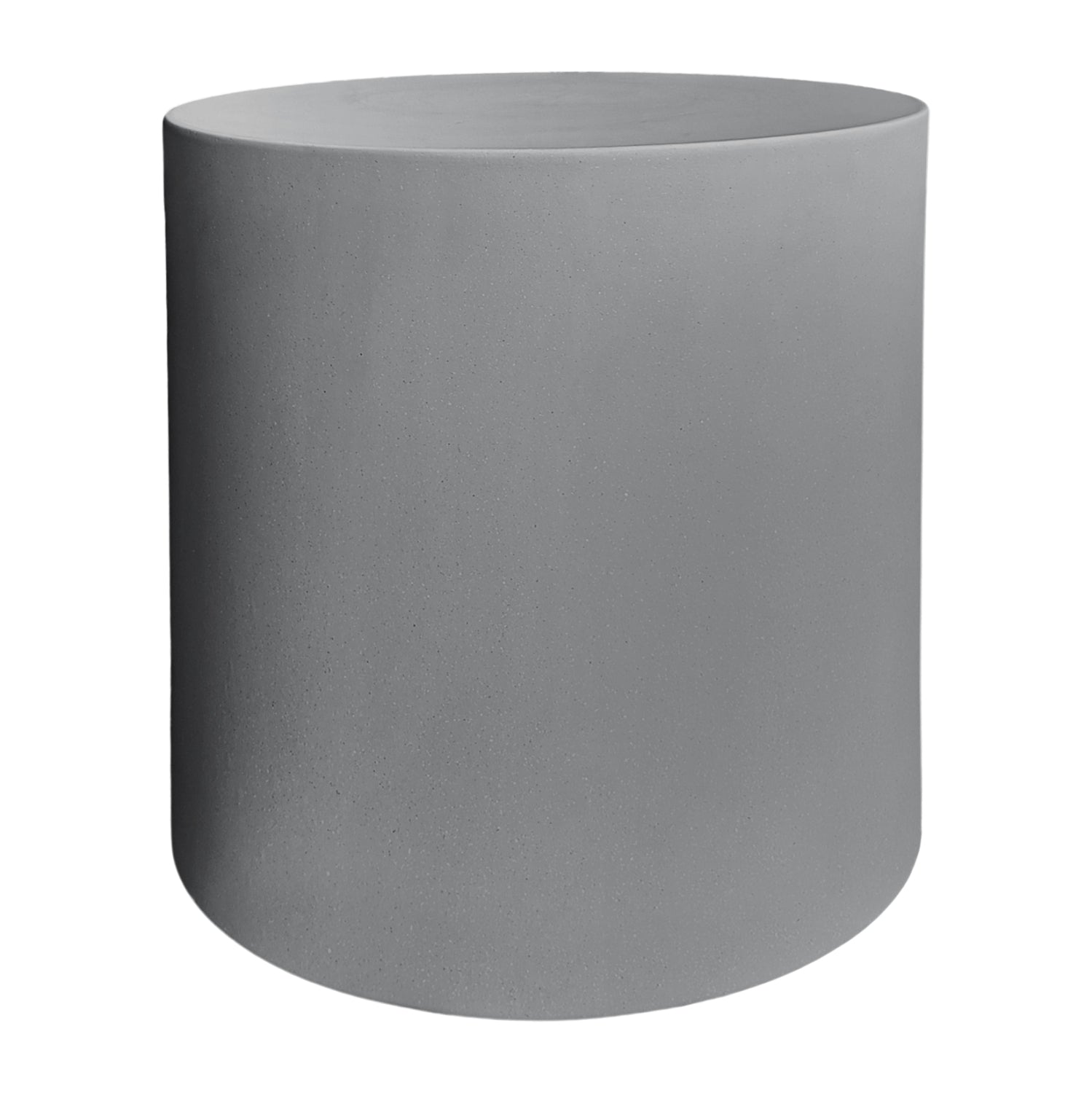ΤΡΑΠΕΖΙ ΜΕΣΗΣ ΣΤΡΟΓΓΥΛΟ KYOKO HM6592.01 ΓΚΡΙ FIBER CEMENT Φ40x43Υεκ. - Pakobazaar