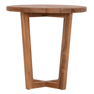 ΤΡΑΠΕΖΙ ΜΕΣΗΣ ΣΤΡΟΓΓΥΛΟ KOLIN HM6650 ΞΥΛΟ TEAK ΦΥΣΙΚΟ Φ65x65Υεκ. - Pakobazaar
