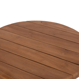 ΤΡΑΠΕΖΙ ΜΕΣΗΣ ΣΤΡΟΓΓΥΛΟ KOLIN HM6650 ΞΥΛΟ TEAK ΦΥΣΙΚΟ Φ65x65Υεκ. - Pakobazaar