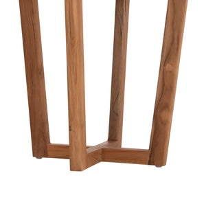 ΤΡΑΠΕΖΙ ΜΕΣΗΣ ΣΤΡΟΓΓΥΛΟ KOLIN HM6650 ΞΥΛΟ TEAK ΦΥΣΙΚΟ Φ65x65Υεκ. - Pakobazaar