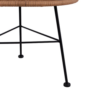 ΤΡΑΠΕΖΙ ΜΕΤΑΛΛΙΚΟ ALLEGRA HM5459 ΜΕ WICKER ΜΠΕΖ ΚΑΙ ΓΥΑΛΙ Φ45Χ46Υεκ. - Pakobazaar