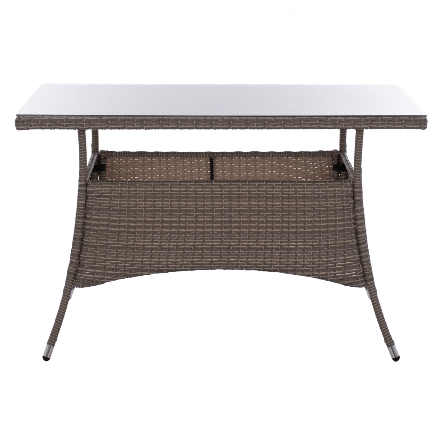 ΤΡΑΠΕΖΙ ΜΕΤΑΛΛΙΚΟ MILITARY RATTAN ΓΚΡΙ HM5141.31 120x70x75Υ εκ. - Pakobazaar