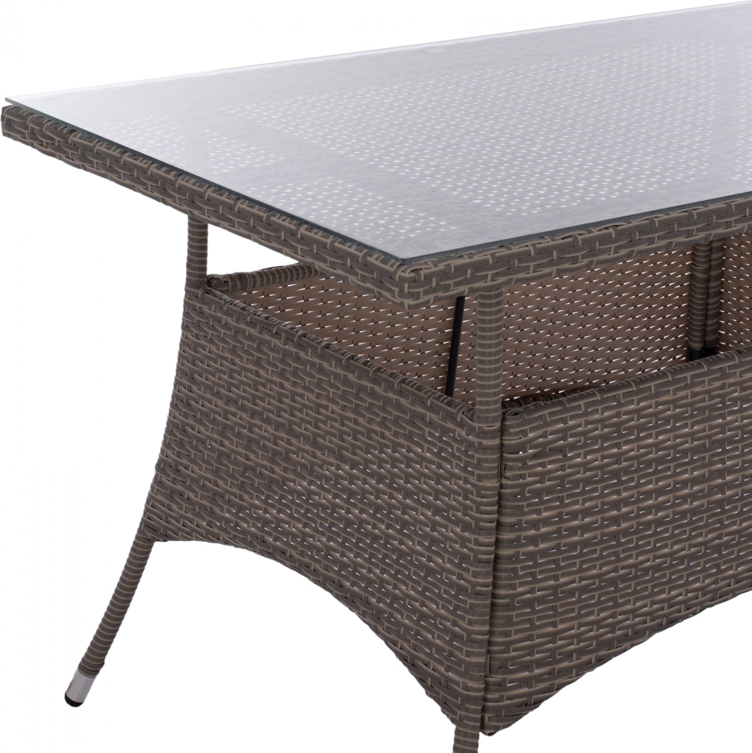 ΤΡΑΠΕΖΙ ΜΕΤΑΛΛΙΚΟ MILITARY RATTAN ΓΚΡΙ HM5141.31 120x70x75Υ εκ. - Pakobazaar
