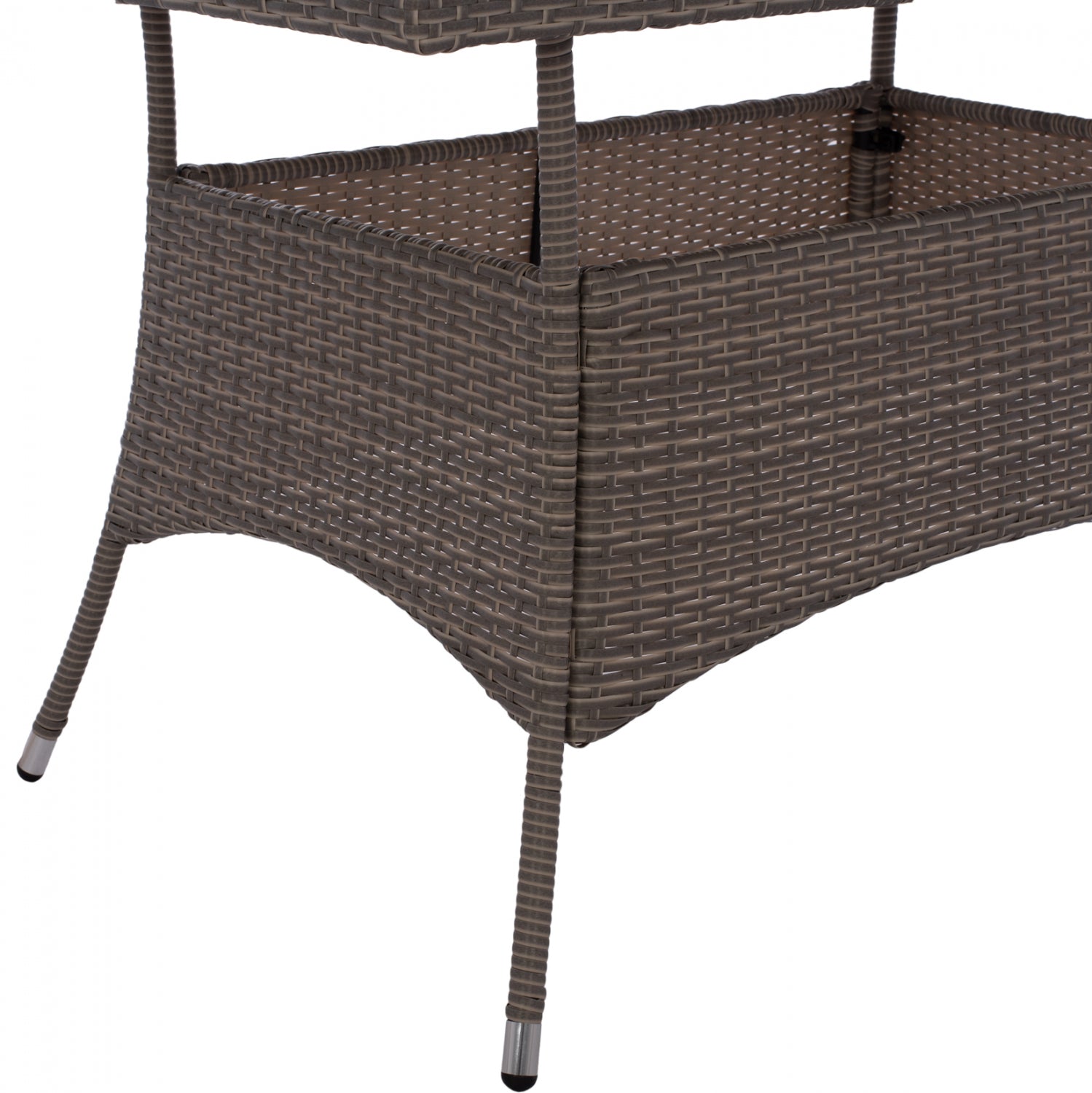 ΤΡΑΠΕΖΙ ΜΕΤΑΛΛΙΚΟ MILITARY RATTAN ΓΚΡΙ HM5141.31 120x70x75Υ εκ. - Pakobazaar