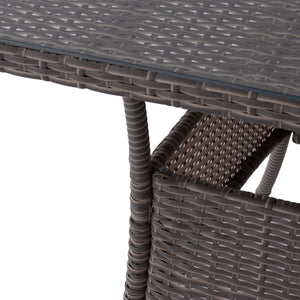 ΤΡΑΠΕΖΙ ΜΕΤΑΛΛΙΚΟ MILITARY RATTAN ΓΚΡΙ HM5141.31 120x70x75Υ εκ. - Pakobazaar