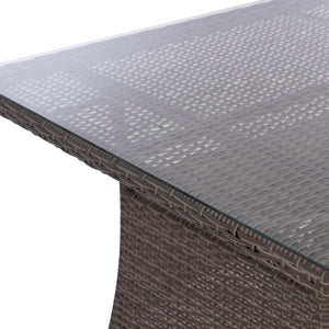 ΤΡΑΠΕΖΙ ΜΕΤΑΛΛΙΚΟ MINSK RATTAN ΓΚΡΙ HM5507.01 150x90x75Υ εκ. - Pakobazaar