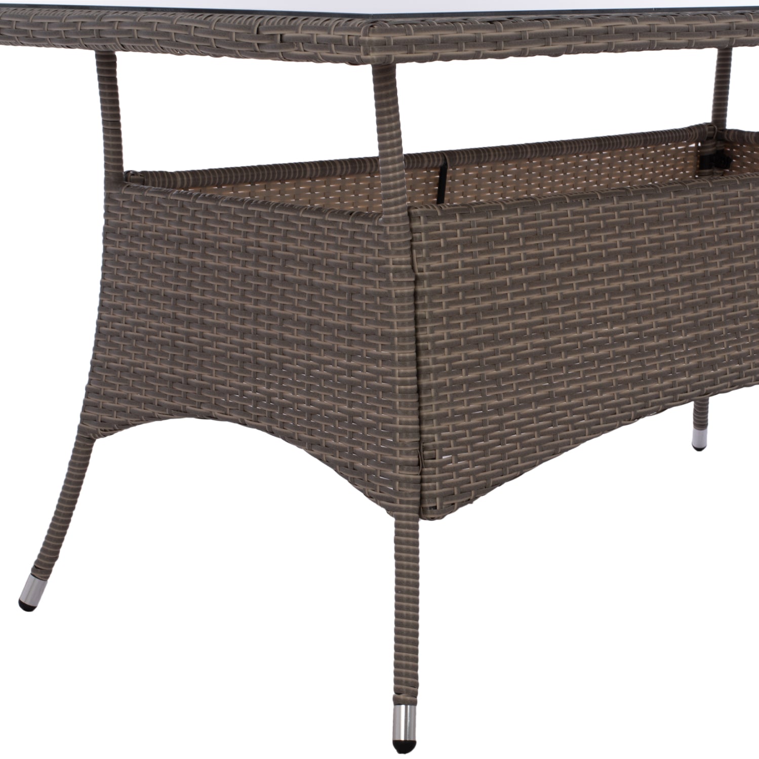 ΤΡΑΠΕΖΙ ΜΕΤΑΛΛΙΚΟ MINSK RATTAN ΓΚΡΙ HM5507.01 150x90x75Υ εκ. - Pakobazaar