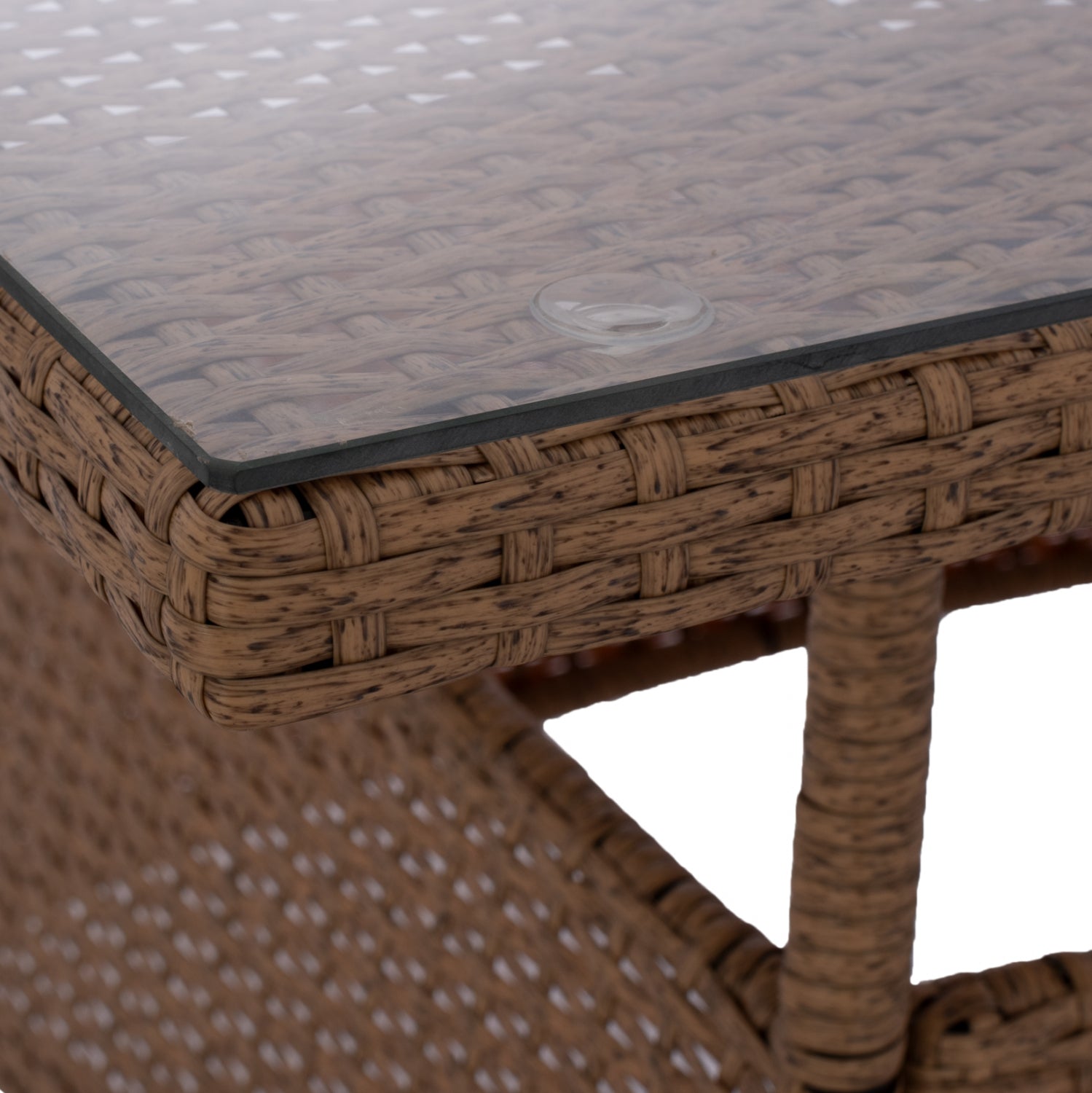 ΤΡΑΠΕΖΙ ΜΕΤΑΛΛΙΚΟ MILITARY RATTAN ΜΠΕΖ ΚΑΦΕ HM5141.32 120x70x75Υ εκ. - Pakobazaar