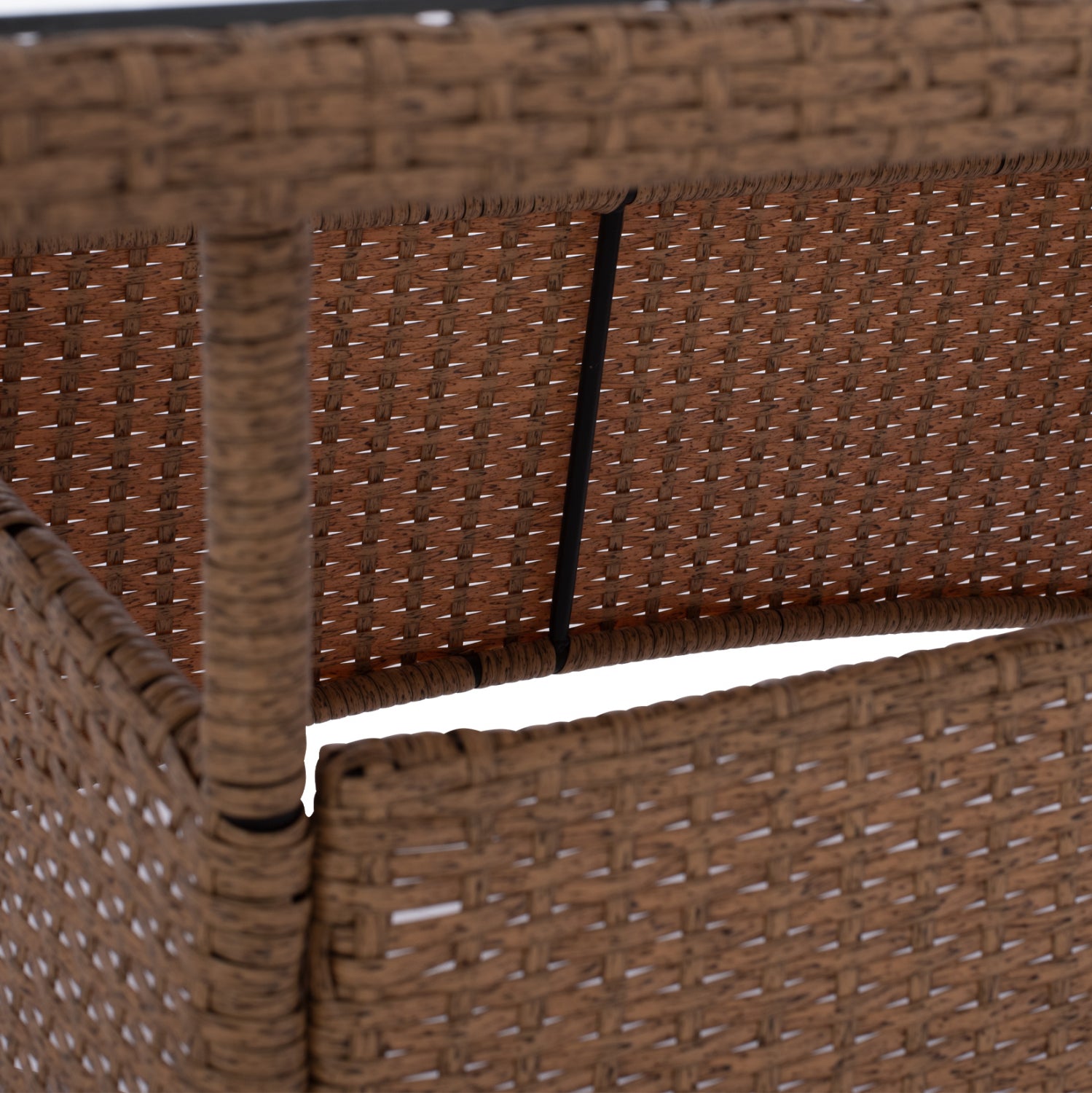 ΤΡΑΠΕΖΙ ΜΕΤΑΛΛΙΚΟ MILITARY RATTAN ΜΠΕΖ ΚΑΦΕ HM5141.32 120x70x75Υ εκ. - Pakobazaar