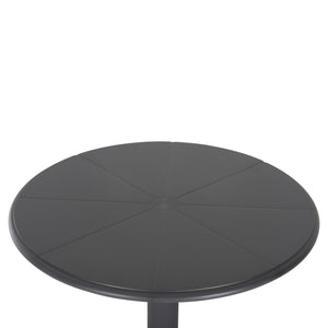 ΤΡΑΠΕΖΙ ΜΠΑΡ ΣΤΡΟΓΓΥΛΟ TERRIN HM6126.20 ΠΟΛΥΠΡΟΠΥΛΕΝΙΟ ΓΚΡΙ Φ60x106Υεκ. - Pakobazaar