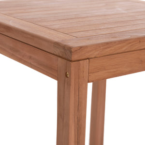 ΤΡΑΠΕΖΙ ΜΠΑΡ ΤΕΤΡΑΓΩΝΟ PRESSCOT HM18113 ΞΥΛΟ TEAK ΣΕ ΦΥΣΙΚΟ 70x70x105Υεκ. - Pakobazaar