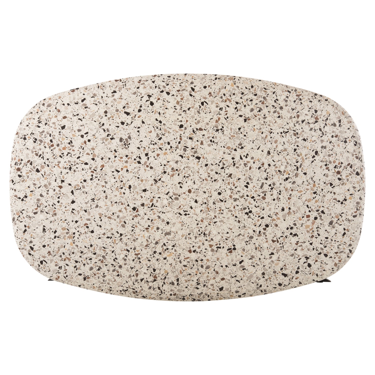 ΤΡΑΠΕΖΙ ΟΒΑΛ RODDEN HM11903.03 ΜΕ WERZALIT TERRAZZO-ΜΑΥΡΗ ΧΙΑΣΤΙ ΒΑΣΗ 146x94x75Υεκ - Pakobazaar