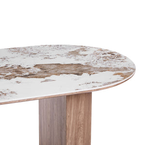 ΤΡΑΠΕΖΙ ΟΒΑΛ MARBLEX HM18428 ΚΕΡΑΜΙΚΟ TOP ΣΕ PANDORA--MDF ΠΟΔΙΑ 210x100x77Υεκ - Pakobazaar
