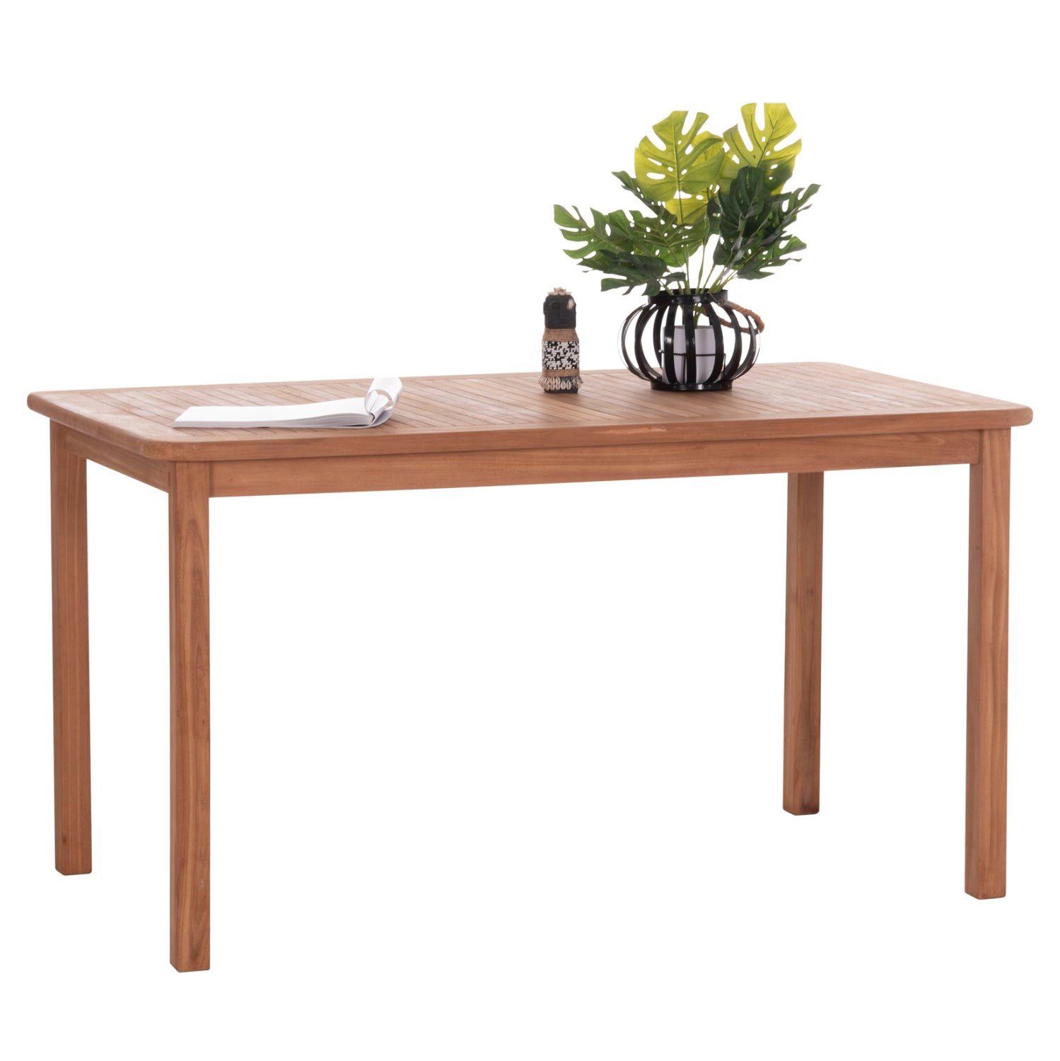ΤΡΑΠΕΖΙ ΟΡΘΟΓΩΝΙΟ PRESSCOT HM18123 ΞΥΛΟ TEAK--ΦΥΣΙΚΟ 140x80x76Υεκ. - Pakobazaar