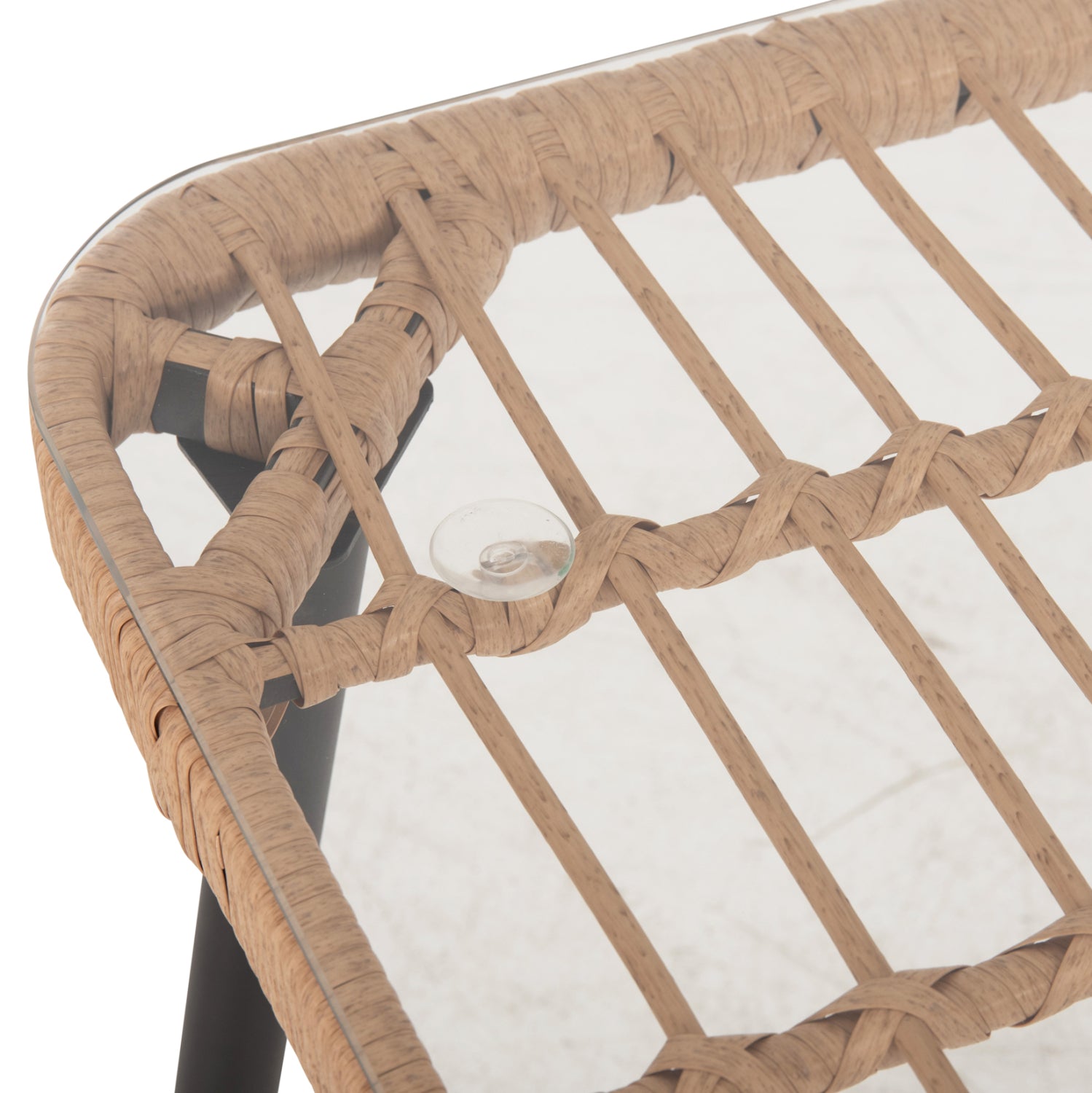 ΤΡΑΠΕΖΙ ΟΡΘΟΓΩΝΙΟ ALLEGRA HM5537.11 ΜΕΤΑΛ.ΜΑΥΡΟ-P.E. RATTAN ΦΥΣΙΚΟ 139,5x79,5x73Υεκ. - Pakobazaar