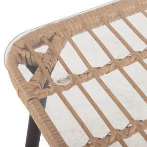 ΤΡΑΠΕΖΙ ΟΡΘΟΓΩΝΙΟ ALLEGRA HM5538.11 ΜΕΤΑΛ.ΜΑΥΡΟ-P.E. RATTAN ΦΥΣΙΚΟ 159,5x89,5x72Υεκ. - Pakobazaar