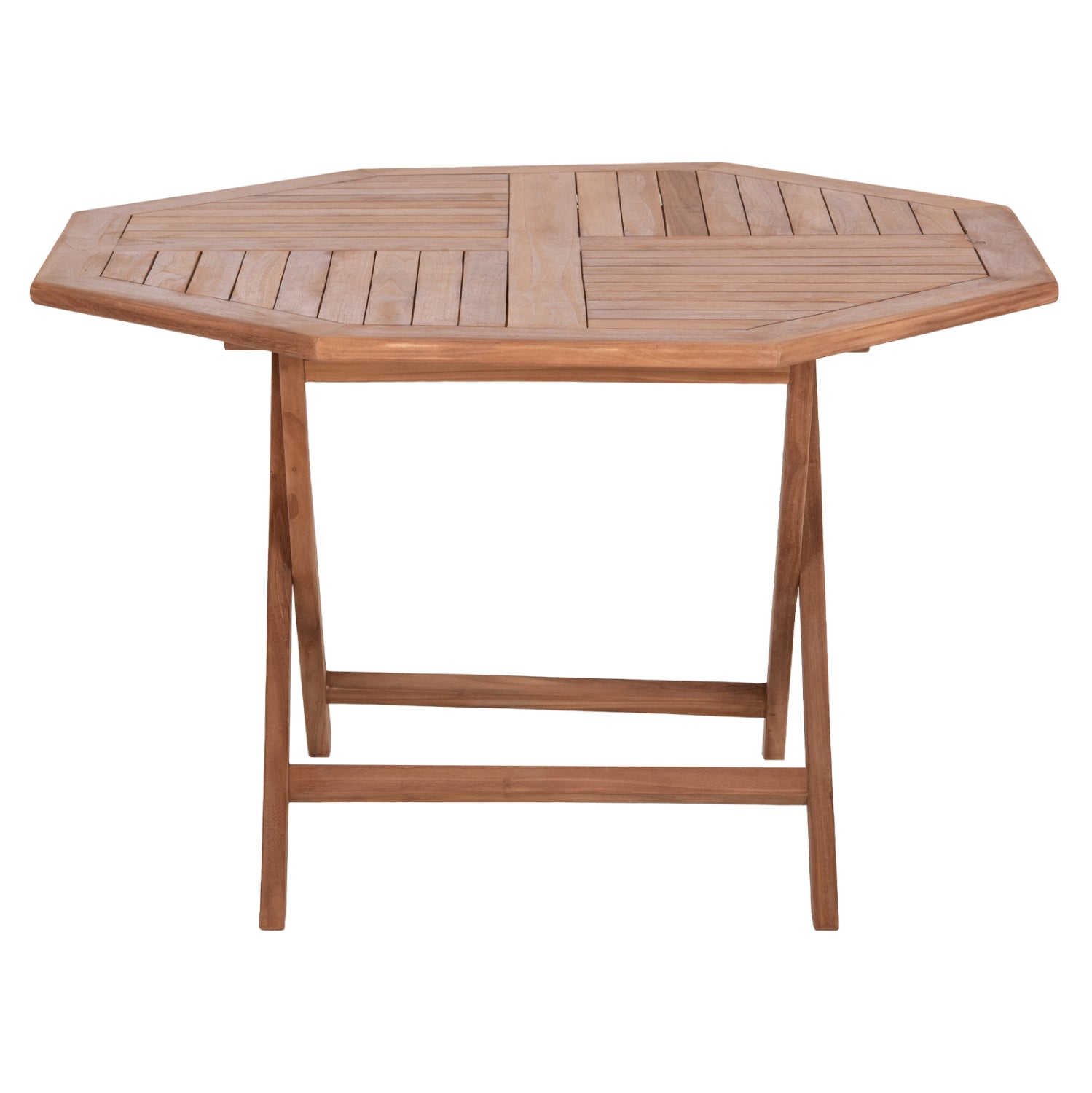 ΤΡΑΠΕΖΙ ΠΟΛΥΓΩΝΟ ΠΤΥΣΣΟΜΕΝΟ KARLIN HM6618 ΞΥΛΟ TEAK ΣΕ ΦΥΣΙΚΟ ΧΡΩΜΑ 120x120x75Yεκ. - Pakobazaar