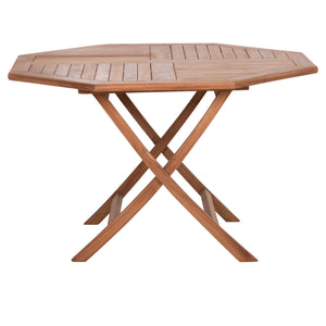 ΤΡΑΠΕΖΙ ΠΟΛΥΓΩΝΟ ΠΤΥΣΣΟΜΕΝΟ KARLIN HM6618 ΞΥΛΟ TEAK ΣΕ ΦΥΣΙΚΟ ΧΡΩΜΑ 120x120x75Yεκ. - Pakobazaar