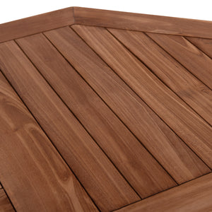 ΤΡΑΠΕΖΙ ΠΟΛΥΓΩΝΟ ΠΤΥΣΣΟΜΕΝΟ KARLIN HM6618 ΞΥΛΟ TEAK ΣΕ ΦΥΣΙΚΟ ΧΡΩΜΑ 120x120x75Yεκ. - Pakobazaar