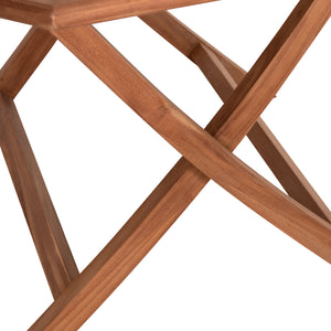 ΤΡΑΠΕΖΙ ΠΟΛΥΓΩΝΟ ΠΤΥΣΣΟΜΕΝΟ KARLIN HM6618 ΞΥΛΟ TEAK ΣΕ ΦΥΣΙΚΟ ΧΡΩΜΑ 120x120x75Yεκ. - Pakobazaar