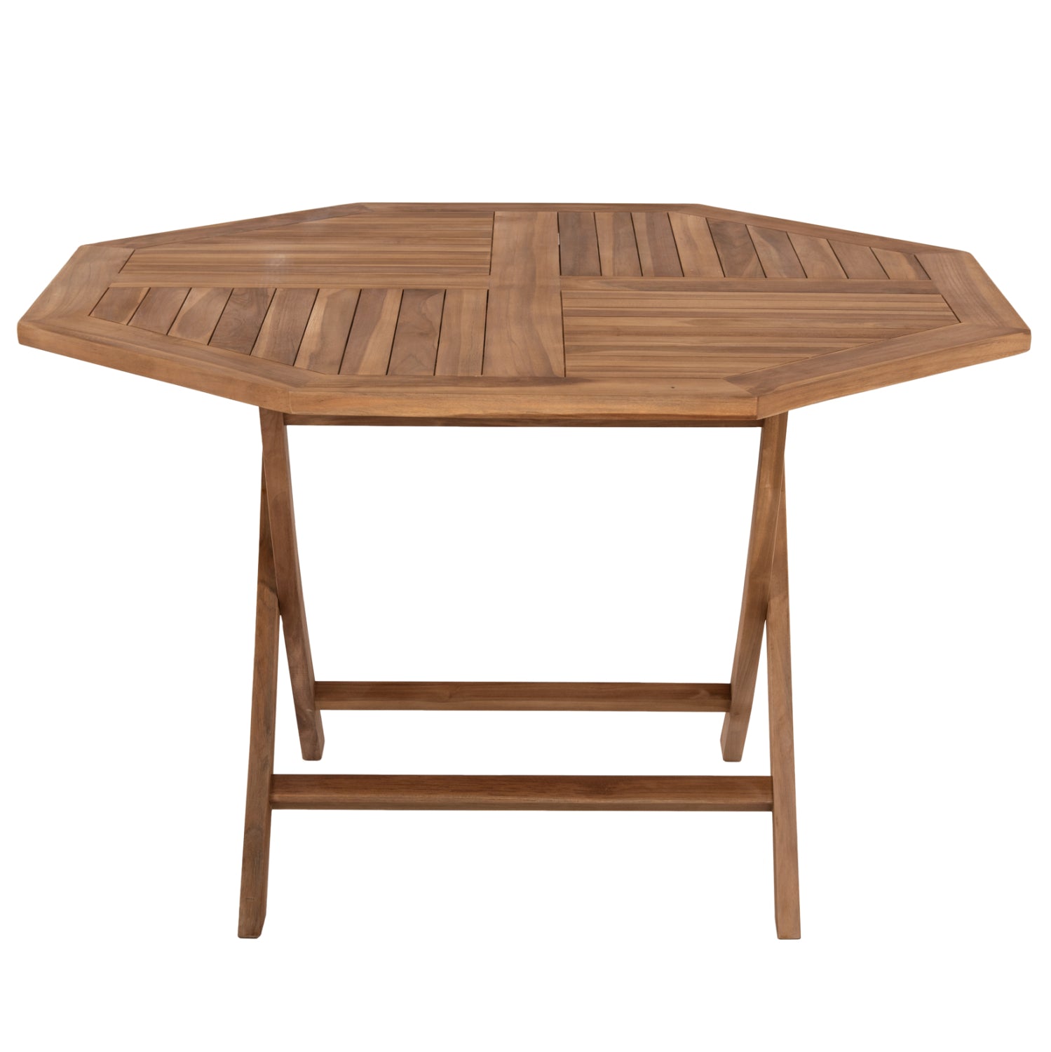 ΤΡΑΠΕΖΙ ΠΟΛΥΓΩΝΟ KENDALL ΠΤΥΣΣΟΜΕΝΟ HM9545 TEAK ΣΕ ΦΥΣΙΚΟ ΧΡΩΜΑ 120x120x75Yεκ. - Pakobazaar