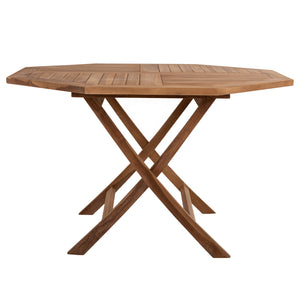 ΤΡΑΠΕΖΙ ΠΟΛΥΓΩΝΟ KENDALL ΠΤΥΣΣΟΜΕΝΟ HM9545 TEAK ΣΕ ΦΥΣΙΚΟ ΧΡΩΜΑ 120x120x75Yεκ. - Pakobazaar