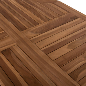 ΤΡΑΠΕΖΙ ΠΟΛΥΓΩΝΟ KENDALL ΠΤΥΣΣΟΜΕΝΟ HM9545 TEAK ΣΕ ΦΥΣΙΚΟ ΧΡΩΜΑ 120x120x75Yεκ. - Pakobazaar