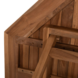 ΤΡΑΠΕΖΙ ΠΟΛΥΓΩΝΟ KENDALL ΠΤΥΣΣΟΜΕΝΟ HM9545 TEAK ΣΕ ΦΥΣΙΚΟ ΧΡΩΜΑ 120x120x75Yεκ. - Pakobazaar