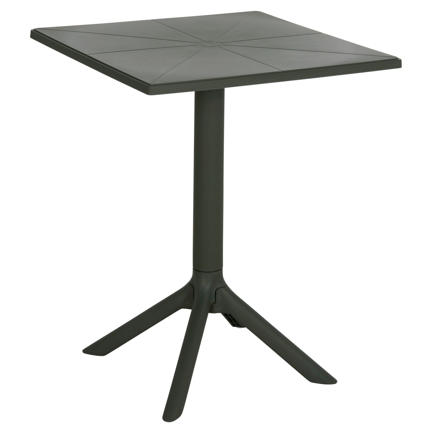 ΤΡΑΠΕΖΙ ΠΟΛΥΠΡΟΠΥΛΕΝΙΟΥ ΤΕΤΡΑΓΩΝΟ TERRIN HM6125.15 DARK OLIVE 60x60x75Υεκ. - Pakobazaar